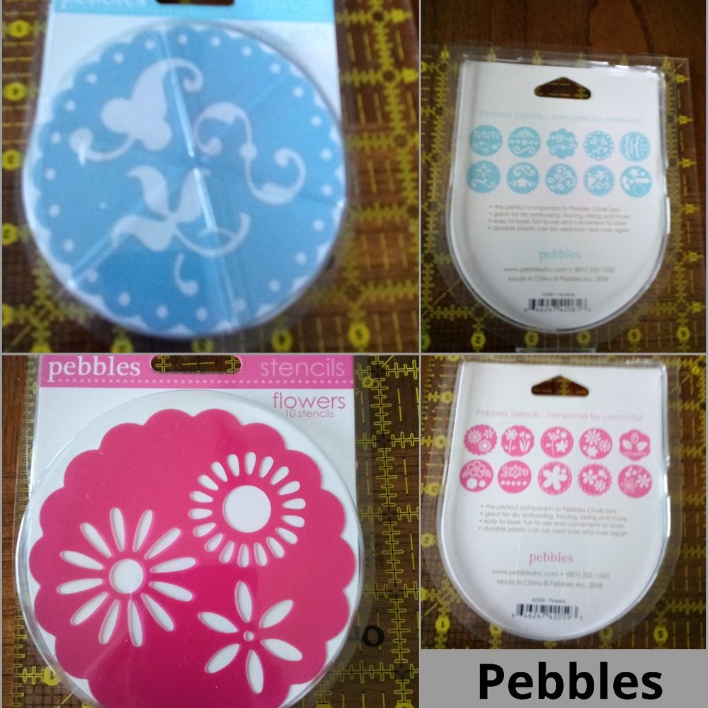 Pebbles Stencils - 10 Flowers & 10 Accents